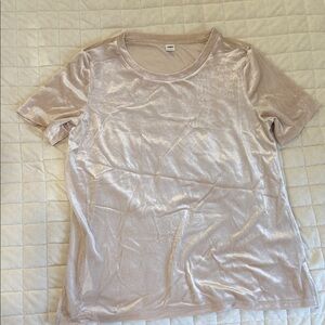 Old Navy Shimmering Beige Short Sleeve Top